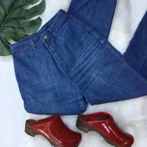 Vintage 1970’s High Waisted Flat Front Trouser Jeans 26